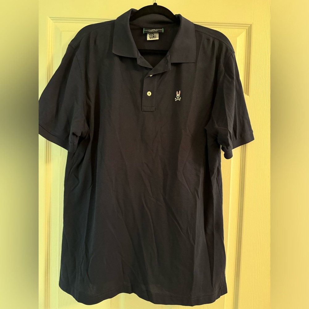 Psycho bunny, navy blue men’s polo size large